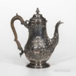 George IV Sterling Silver Coffeepot, London, 1824-25, Timothy Smith & Thomas Merryweather, maker, ch