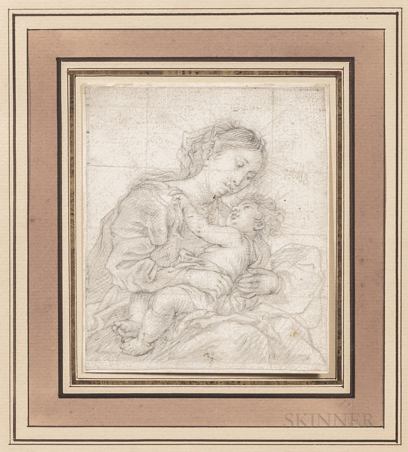 Flemish School, 17th Century, Madonna and Child, Half-length View, Unsigned, inscribed "H. van Balen