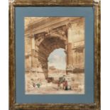 Giuseppe Costantini (Italian, 1844-1894), Scene Popolare all'Arco di Tito, Signed "Costantini" l.l.,