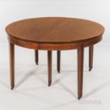 Mahogany Dining Table, early 20th century, with string inlay to edge and along legs, ht. 30 1/2, lg.
