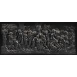 Wedgwood Black Basalt Bacchanalian Sacrifice Plaque, England, late 18th/early 19th century, rectangu