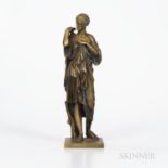 Susse Freres Bronze Figure of a Classical Maiden, France, 19th century, the standing figure modeled