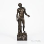 After Adolf Dressler (German, 1814-1868) Bronze Figure of a Classical Male Figure, inscribed signat