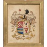 British School, 19th Century, Two Framed Coats of Arms: Sir Alfred Jodrell of Bayfield and Hyde of P