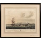 Three Nautical Hand-colored Aquatints:, After Nicholas Pocock (British, 1740-1821), To the Memory of