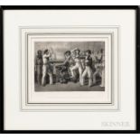 Three Framed Historic Naval Battle Scenes:, Including After Alonzo Chappel, The Boarding of the Ches
