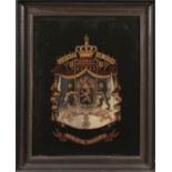 Continental School, 19th Century, Full Arms of the Kingdom of Belgium, Unsigned, inscribed "ROYAUME