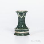 Wedgwood Porphyry Vase, England, 18th century, white terra-cotta body with green and black glaze, fl