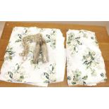 A large quantity of Laura Ashley green and white floral fabric