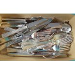 A box of silver plated cutlery in the 'Rosegarden' pattern