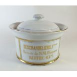 A French gilt and white tureen and cover - 18cm