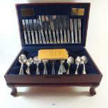 A Viners 58 piece silver plated cutlery canteen - boxed