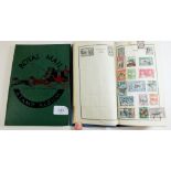 Two small part filled stamp albums of mint and used all world stamps, defin & commem, including a