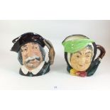 Two large Royal Doulton Collection character jugs - Sancho Panza and Sairey Gamp