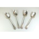 A set of four Georgian silver table spoons, London 1807 - 290g