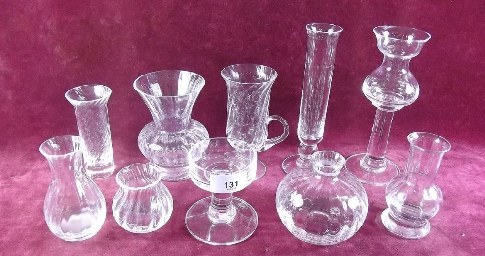 A collection of ten items of Dartington Glass