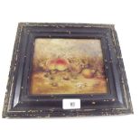 A 19th century Royal Worcester or Royal Worcester style plaque painted fruit and signed by G H