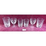 A set of four Brierley cut glass tumblers, four small tumblers and four sherry glasses