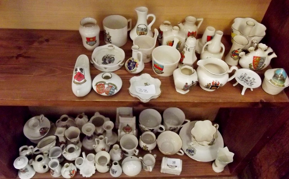 A large quantity of crested china - approx 70 items