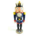 A Danish painted wood nutcracker figure - 33cm tall