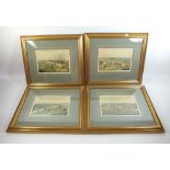 A set of four hunting prints - 12 x 18cm