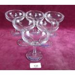 A set of six Babycham glasses