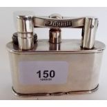 A Dunhill silver plated table lighter 6.5 x 8cm