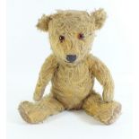 An early 20th century mohair teddy bear - 33cm