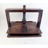 A 19th century mahogany book press