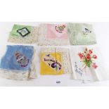 A group of approx six WWII period silk handkerchiefs including Royal Navy and RAF