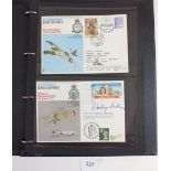 Four RAF cover albums of all world covers plus sleeve with MPO or commem postmarks/cancel/cachets.