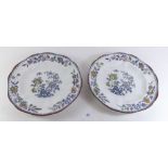 A pair of Victorian Mason's Ironstone plates 'Swansea'