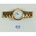 A Raymond Weil gold plated gentleman's wrist watch