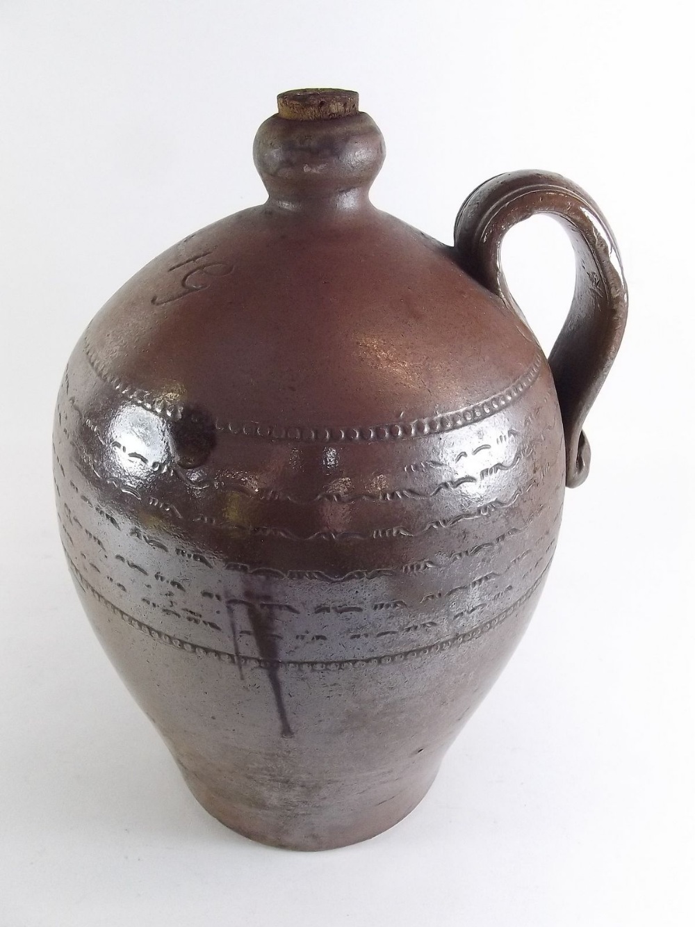 An antique stoneware flagon - 30cm - Image 2 of 2