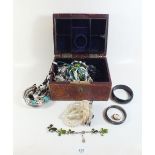 A box of costume jewellery