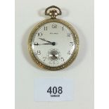 A Reliance screw back pocket watch