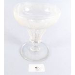 A large 19th century glass goblet engraved vines