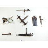 A Moore and Wright measuring tool No14, together with various other measuring instruments etc