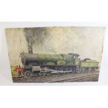 Paul Twine - oil on artists board railway locomotive 'Lady Lake' Great Western - 35 x 60cm