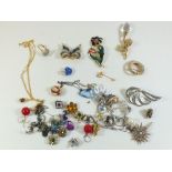 A box of costume jewellery