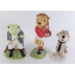 Two Beswick sporting characters 'Fly Fishing' and 'Last Lion of Defence', and a limited edition