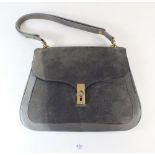 A Launer of London vintage suede handbag - 31cm wide