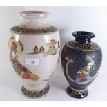 Two Japanese late Satsuma vase - 32 x 26cm