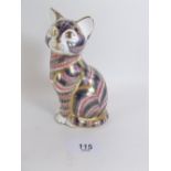 A Royal Crown Derby Imari cat