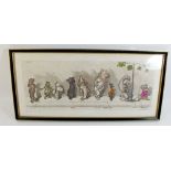 A Dirty Dogs of Paris print - signed in Pencil by Boris O'Klein - 21 x 48cm