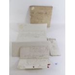 A small group of four 17th century and 18th century deeds and documents