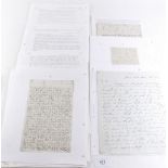 A series of correspondence and love letters from the early 19th century between J Shaw and his wife,