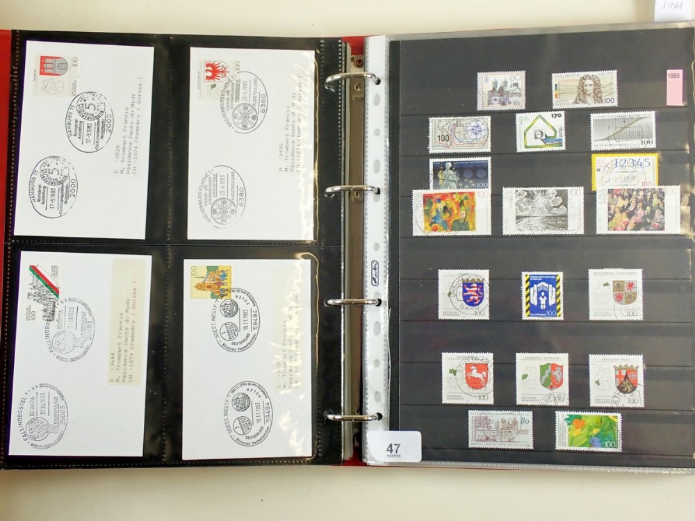 West German collection of mint/used stamps, mini-sheets, registered, courier and covers in 3 albums. - Image 5 of 6