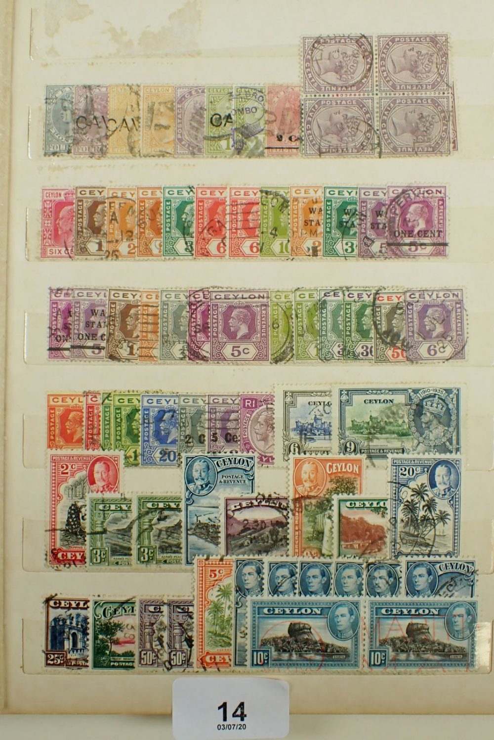 Collection of mainly used stamps of India and States, Pakistan, Ceylon, Hong Kong and some Cyprus in - Image 3 of 3