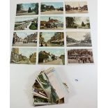 Postcards Essex. Topography range incl: RP Chelmsford cattle market, street scene at S.Walden,